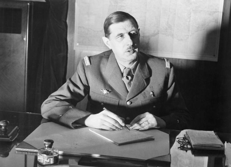 Charles de Gaulle in Londen, tijdens de Tweede Wereldoorlog