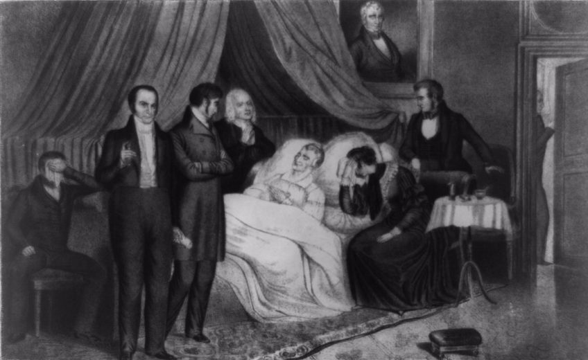 De dood van president William Henry Harrison, 1841