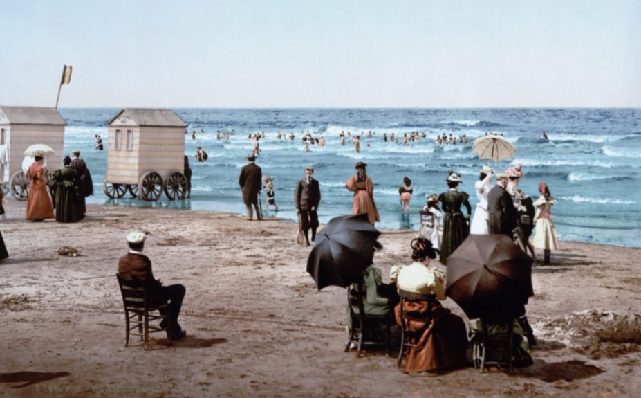 Strand in Blankenberge, 1900