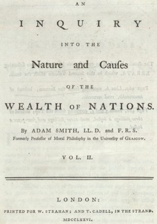 Titelpagina van Adam Smith's The Wealth of Nations