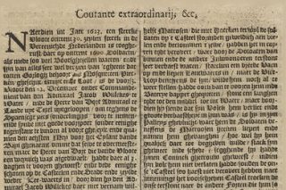 Een nieuwsbericht over de Nederlandse oorlogsvloot die ingezet werd in Brazilië, Courante extraordinarij, 27 augustus 1624