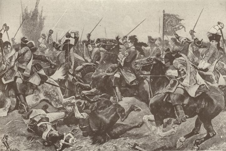 Cavalerie tijdens de Slag bij Malplaquet - cc