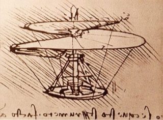 Da Vinci's tekening van de luchtschroef