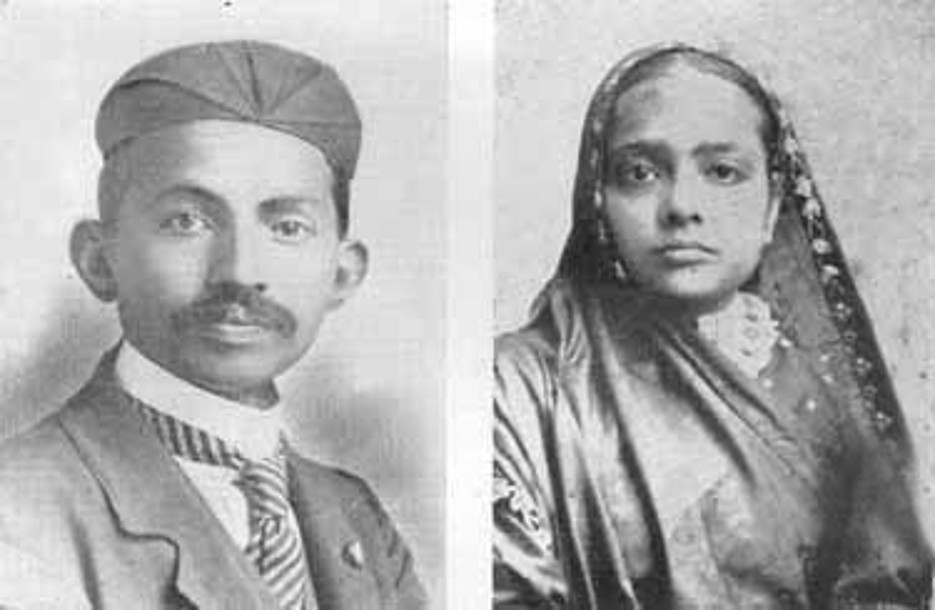 Gandhi en zijn vrouw Kasturba (1902)