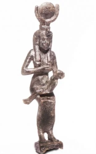 Isis met Horus. Egypte, ca. 700-300 voor Chr. Leiden, Rijksmuseum van Oudheden, CI 74