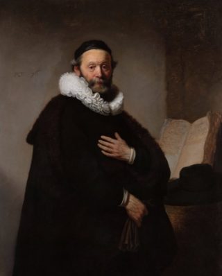 Johannes Wtenbogaert door Rembrandt van Rijn (1633)