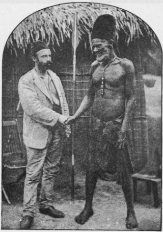Camille Coquilhat en Mata-Buiké, chef van de Bangala (uit Le Congo belge en images, Brussel, 1927)