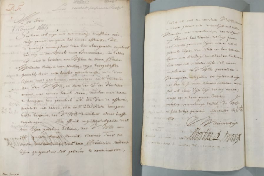 Brief van Albertine Agnes van Oranje aan Johan de Witt d.d. 29 oktober/8 november 1664, Nationaal Archief, Den Haag (Voorlopige archiefgegevens: NL-HaNA Raadpensionaris De Witt, 3.01.17; 9540)