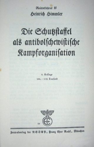 De Schutzstaffel als antibolsjewitische strijdmacht (Perkamentus)