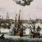 In 1663 verovert de VOC de stad Cochin op de Portugezen. (Coenraet Decker, 1682)