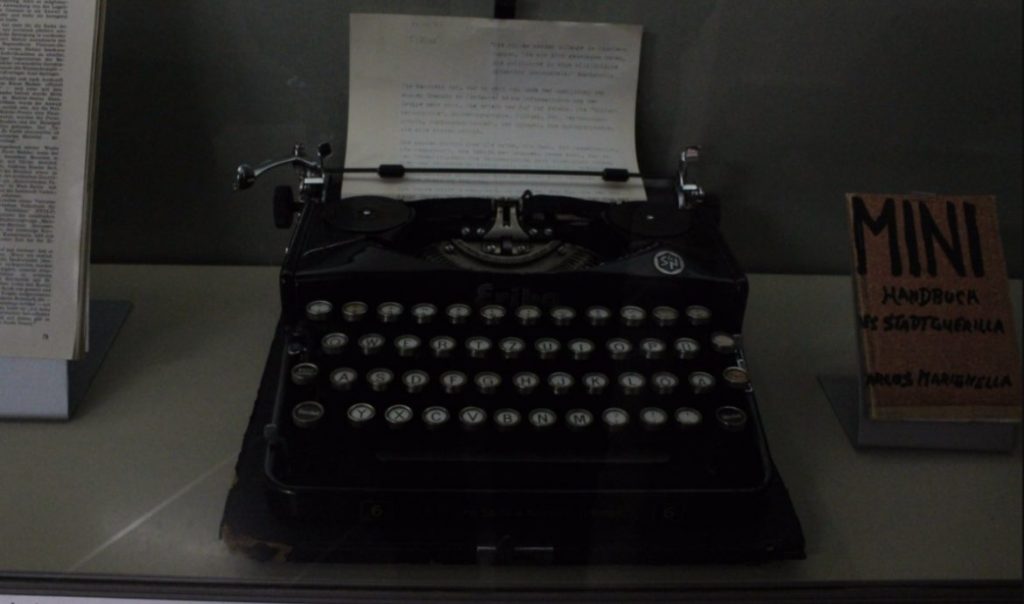 Andres Baader's schrijfmachine in het Haus der Geschichte in Bonn - cc