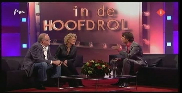 Guus Verstraete en Simone Kleinsma bij ''In de hoofdrol.' (still YouTube).
