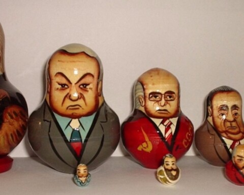 Russische leiders in matroesjkaformaat