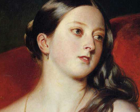 Koningin Victoria, door Franz Xaver Winterhalter (1843)