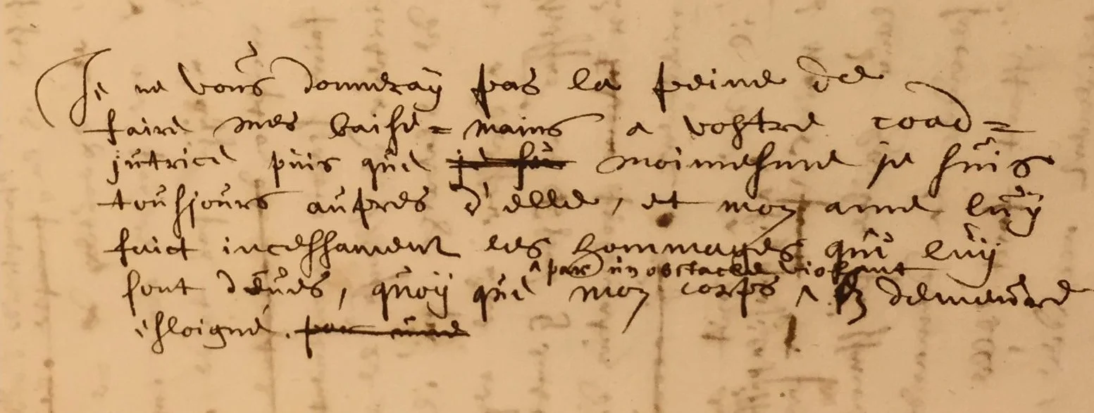 Fragment van minuut van Johan de Witt aan Amélie van Brederode, 16 januari 1654, NL-HaNA Raadpensionaris De Witt 3.01.17, inv. nr. 2645