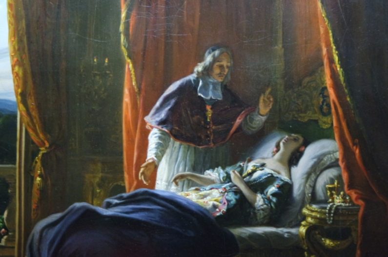 Fragment van 'La mort de Madame door Auguste Vinchon (1842). Dit schilderij hangt in het Kasteel van Saint-Cloud, waar 'Madame' overleed. Bron: lespetitesherbes.blogspot.nl