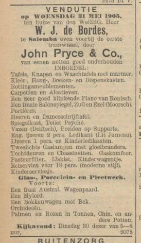 Vendutie: verkoop van het huiselijk leven. - Nieuws van den dag voor Nederlandsch-Indië, 30 maart 1905