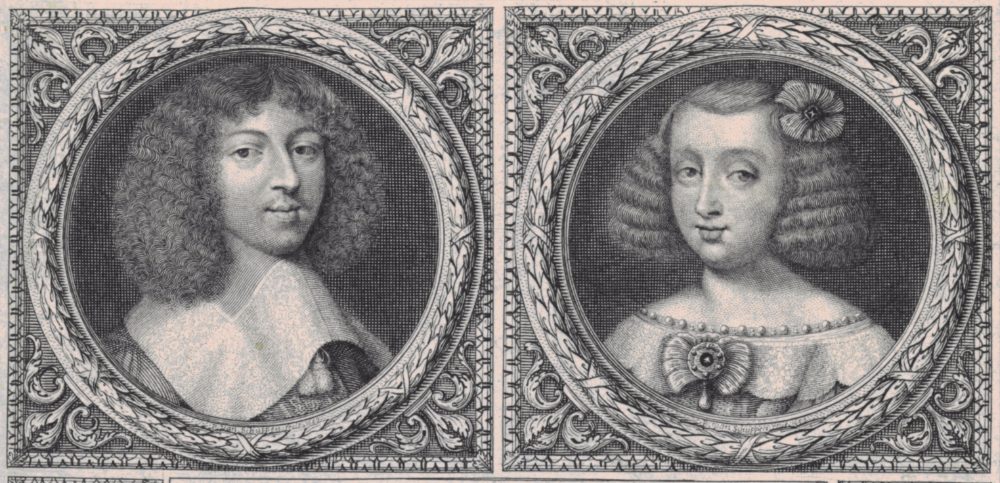 Fragment van 'Portret van Filips I en Henrietta Anne Stuart, hertog en hertogin van Orléans' door Pieter van Schuppen (1661). Rijksmuseum