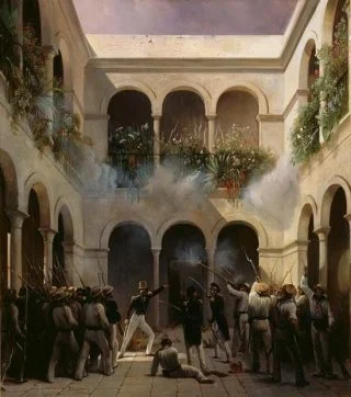 Franse troepen in Veracruz tijdens de Gebakoorlog van 1838.