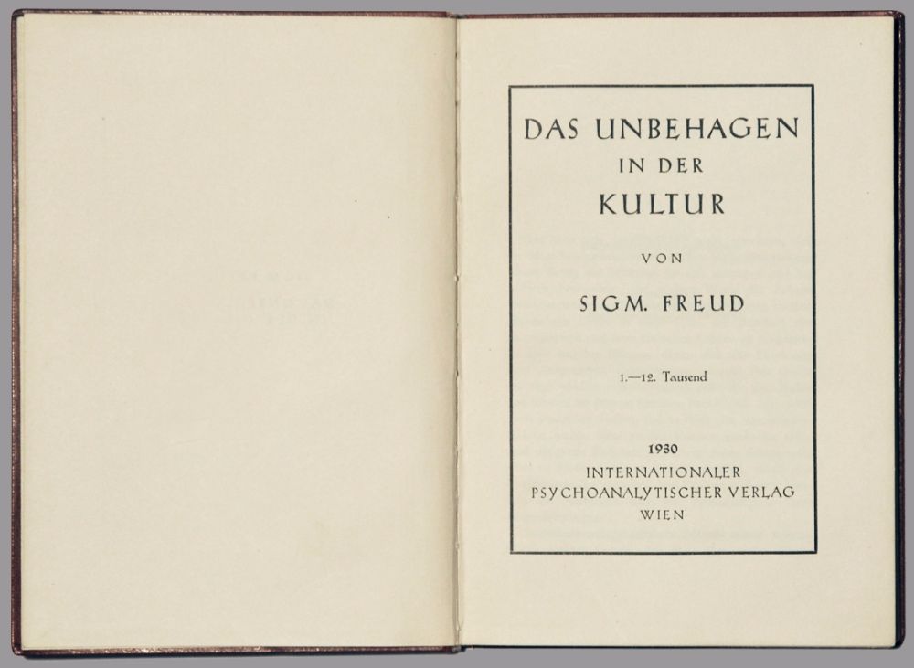 Het onbehagen in de cultuur (1930) - Sigmund Freud
