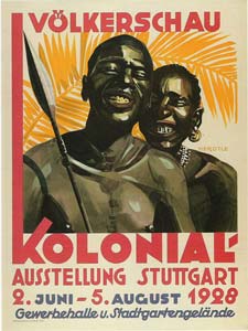 t // Affiche voor een koloniale tentoonstelling in Stuttgart. Bron: Wikimedia Commons.