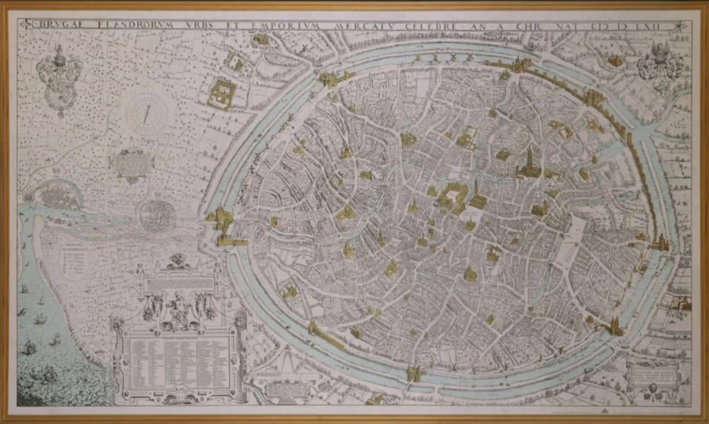 Kaart van Brugge door Marcus Gerards uit 1562