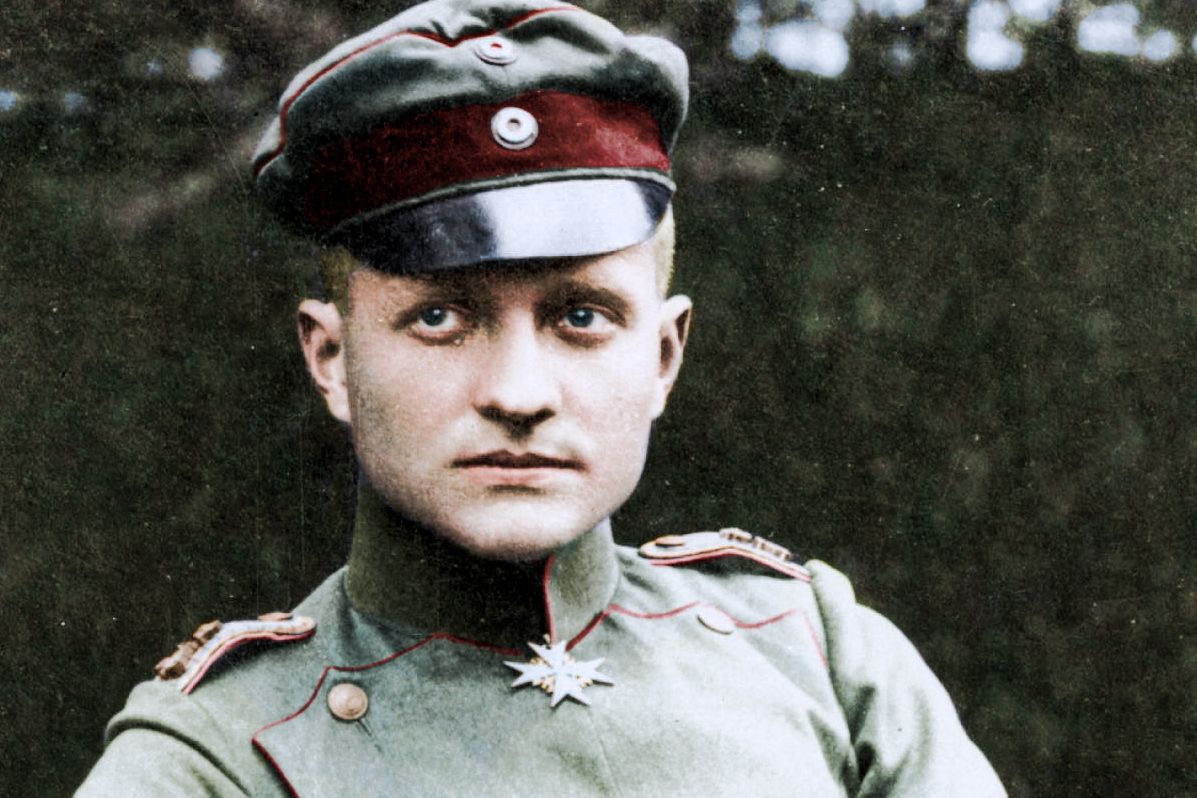 Ingekleurde foto van Manfred von Richthofen