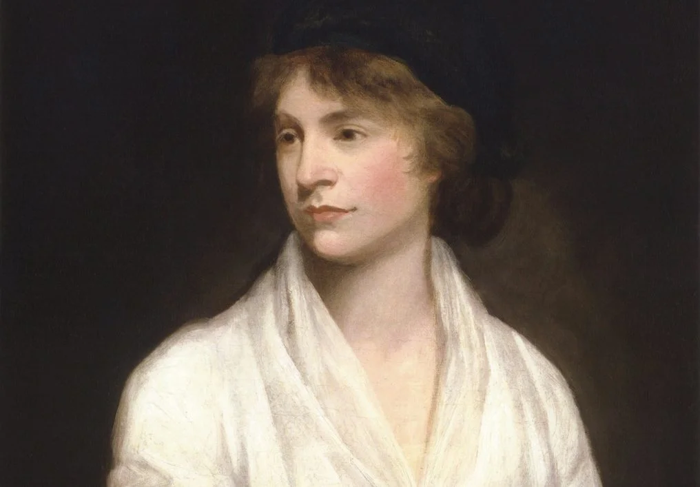 Mary Wollstonecraft op een schilderij vanJohn Opie, ca. 1797