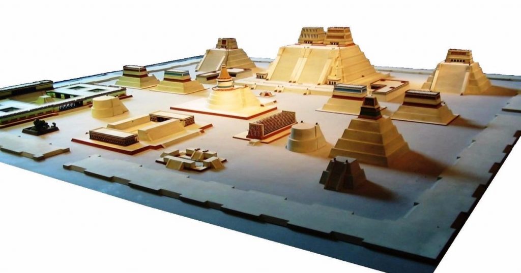 Model van het centrum van Tenochtitlan - cc