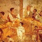 Romeins banket - freco uit Pompeii - cc