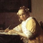 Een schrijvend meisje - Johannes Vermeer