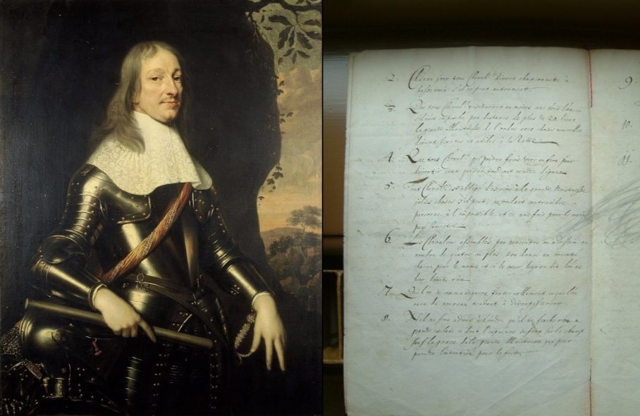 Willem Frederik van Nassau Dietz, Pieter Nason, 1664, Wikimedia Commons; deel van de statuten van de Ordre de l'Union de la Joye KV,14 AXIII, 21