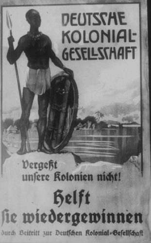 Poster ter promotie van de koloniale zaak. Bron: 039-7027-04. Universitätsbibliothek Frankfurt am Main: Das Bildarchiv der deutschen Kolonialgesellschaft.