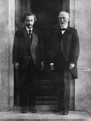 Einstein en Lorentz in Leiden (1921)