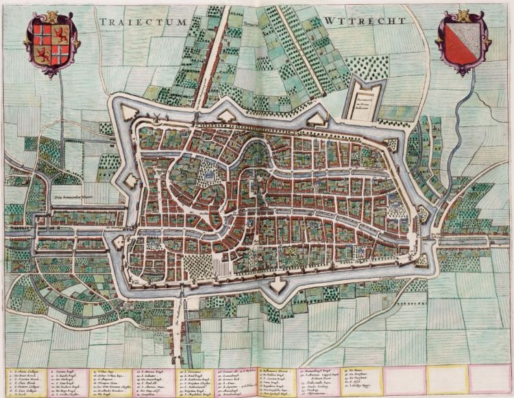 Kaart van Utrecht in de Atlas van Loon, 1649 (wiki)
