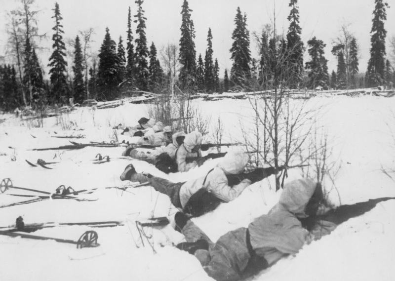 Finse skitroepen in Noord-Finland op 12 januari 1940.