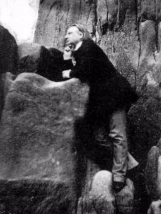 Hugo on the rocks of Jersey (1853-1855) - source unknown