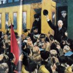 Lenin arriveert in Petrograd (bron onbekend)
