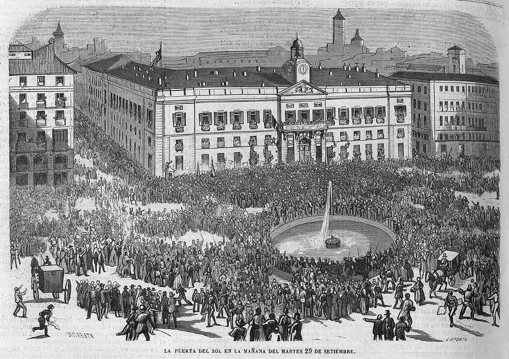 Puerta del Sol op dinsdag 29 september 1868