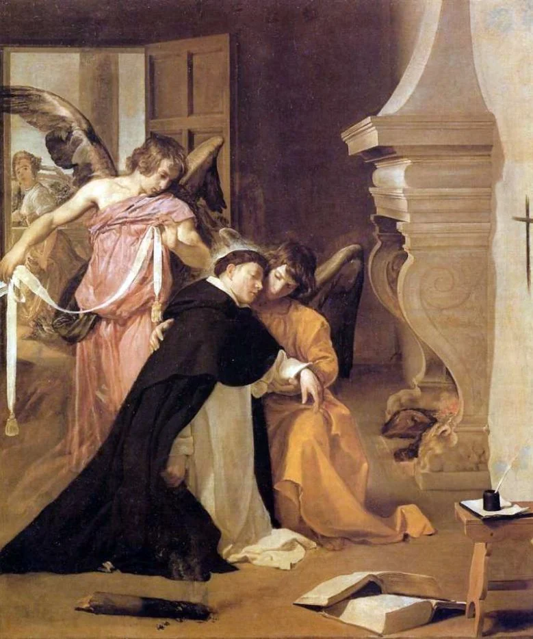 Thomas van Aquino, omringd door engelen (Diego Velázquez)