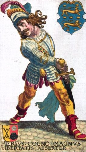 Prent van Grutte Pier in een zeventiende-eeuws boek