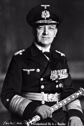 De Duitse admiraal Erich Raeder (cc - Bundesarchiv)