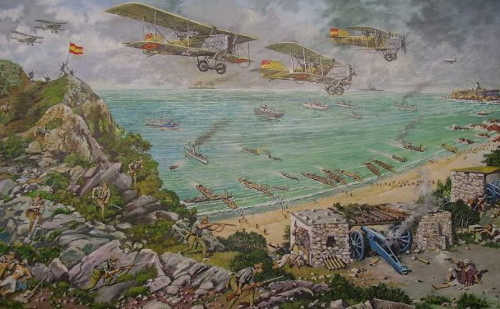 De landing bij Alhucemas in 1925