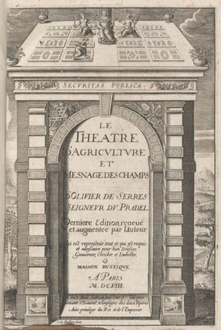 Le theatre d'agriculture, Saugrain, 1608