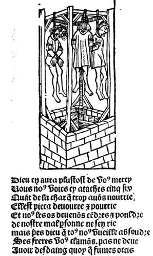 La Ballade des pendus, editie Treperel, Parisj, 1500.