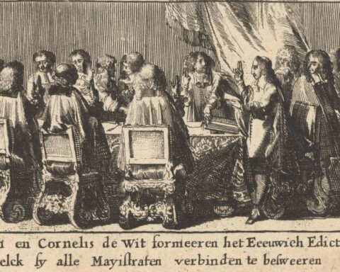 Aanname van het Eeuwig Edict door de Staten van Holland - Romeyn de Hooghe, 1675 (Rijksmuseum)