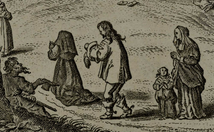 Bedevaartgangers bij Onze Lieve Vrouwe ter Nood te Heiloo, 1637, anoniem, in of na 1637