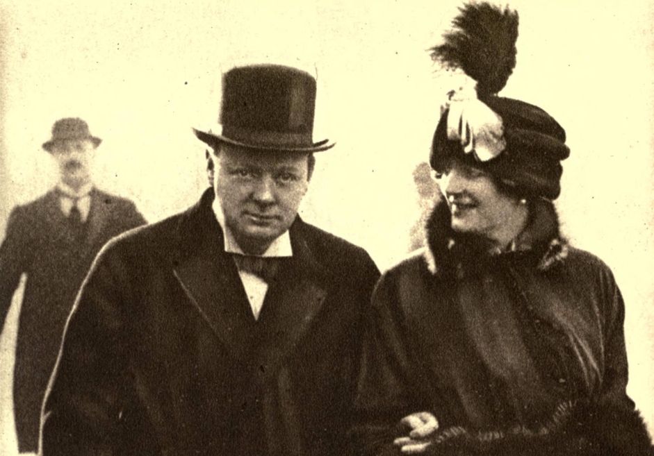 Clementine Churchill met haar man