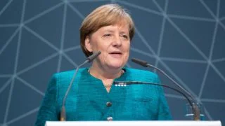 Angela Merkel bij International Maritime Organization. Bron: cc/IMO