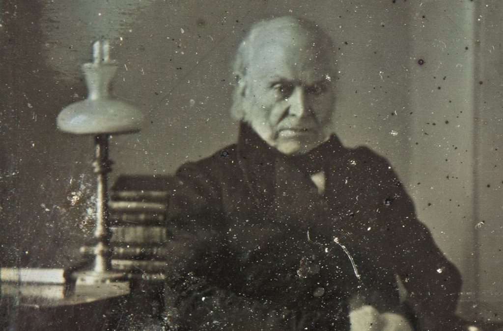 John Quincy Adams in 1843 (Sotheby's)